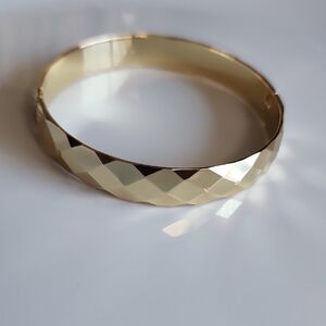 Fashion Jewelry Gold-Tone Textured Bracelet